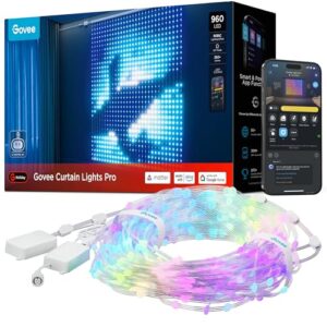 Govee 960 LED Smart Color Changing Curtain Lights, Waterproof
