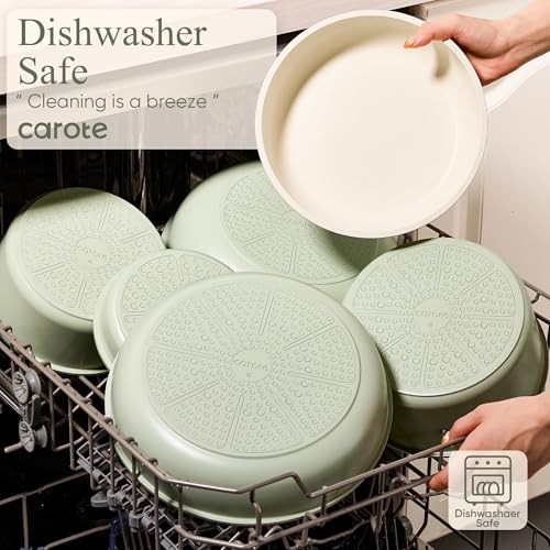 CAROTE 25pcs Nonstick Cookware Set with Detachable Handle - Image 2