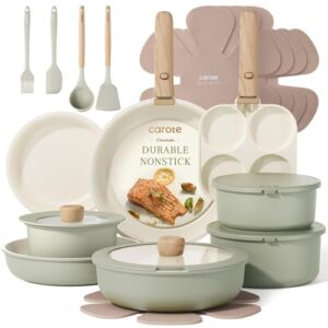 CAROTE 25pcs Nonstick Cookware Set with Detachable Handle CAROTE 25pcs Nonstick Cookware Set with Detachable Handle